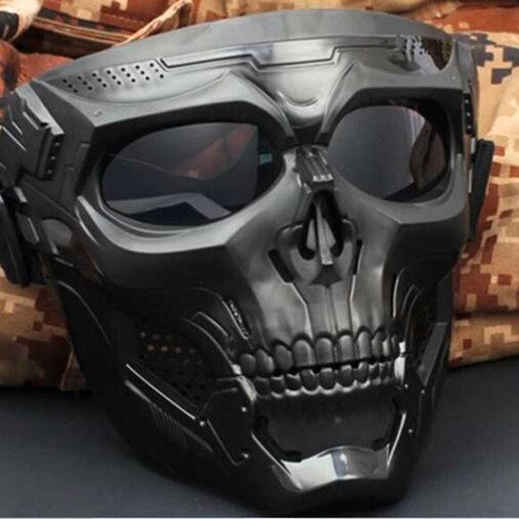 Skull Paintball Mask Anti-sand Dustproof Mask Halloween - Picture 2 of 5